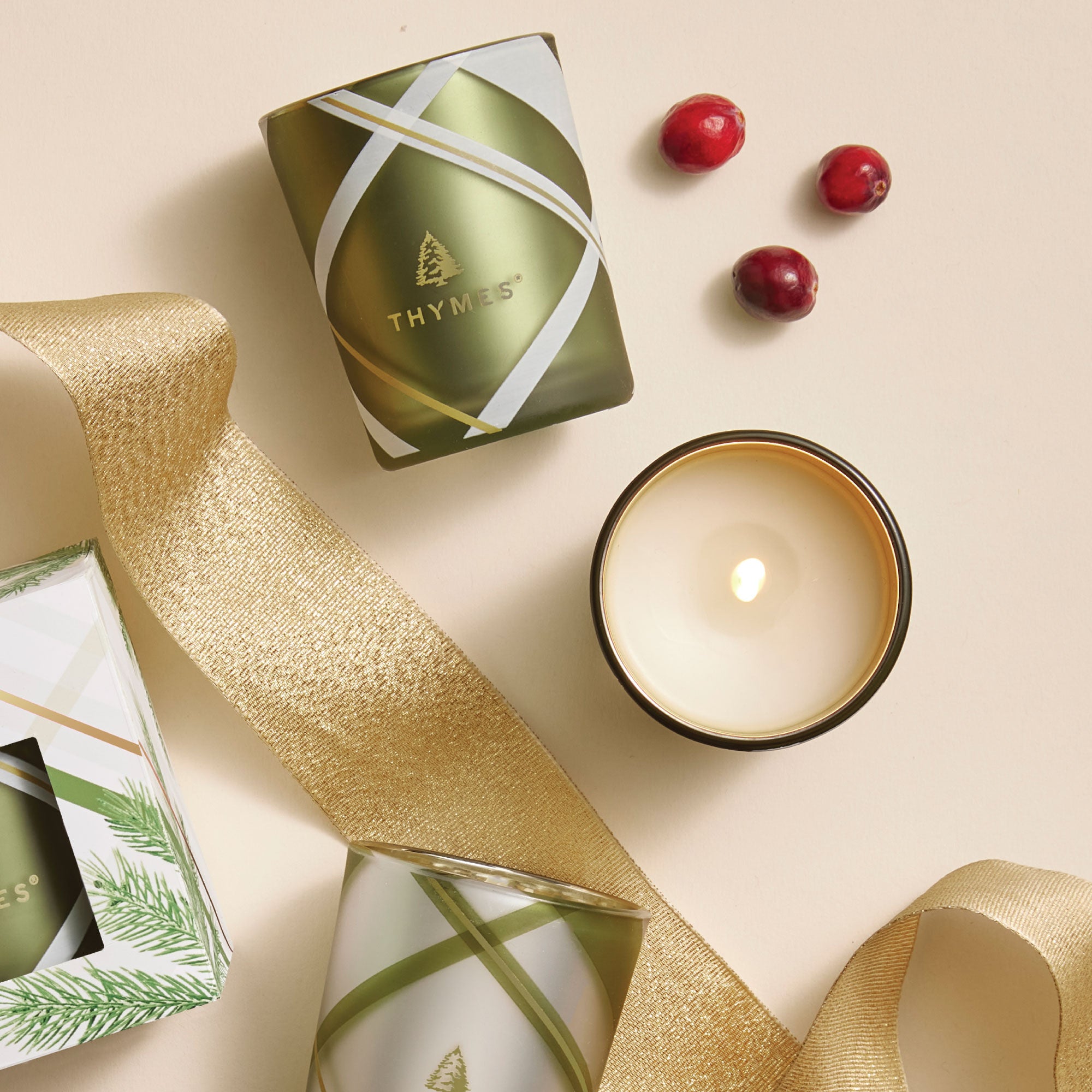 Frasier Fir Frosted Plaid Votive Trio - Image 3