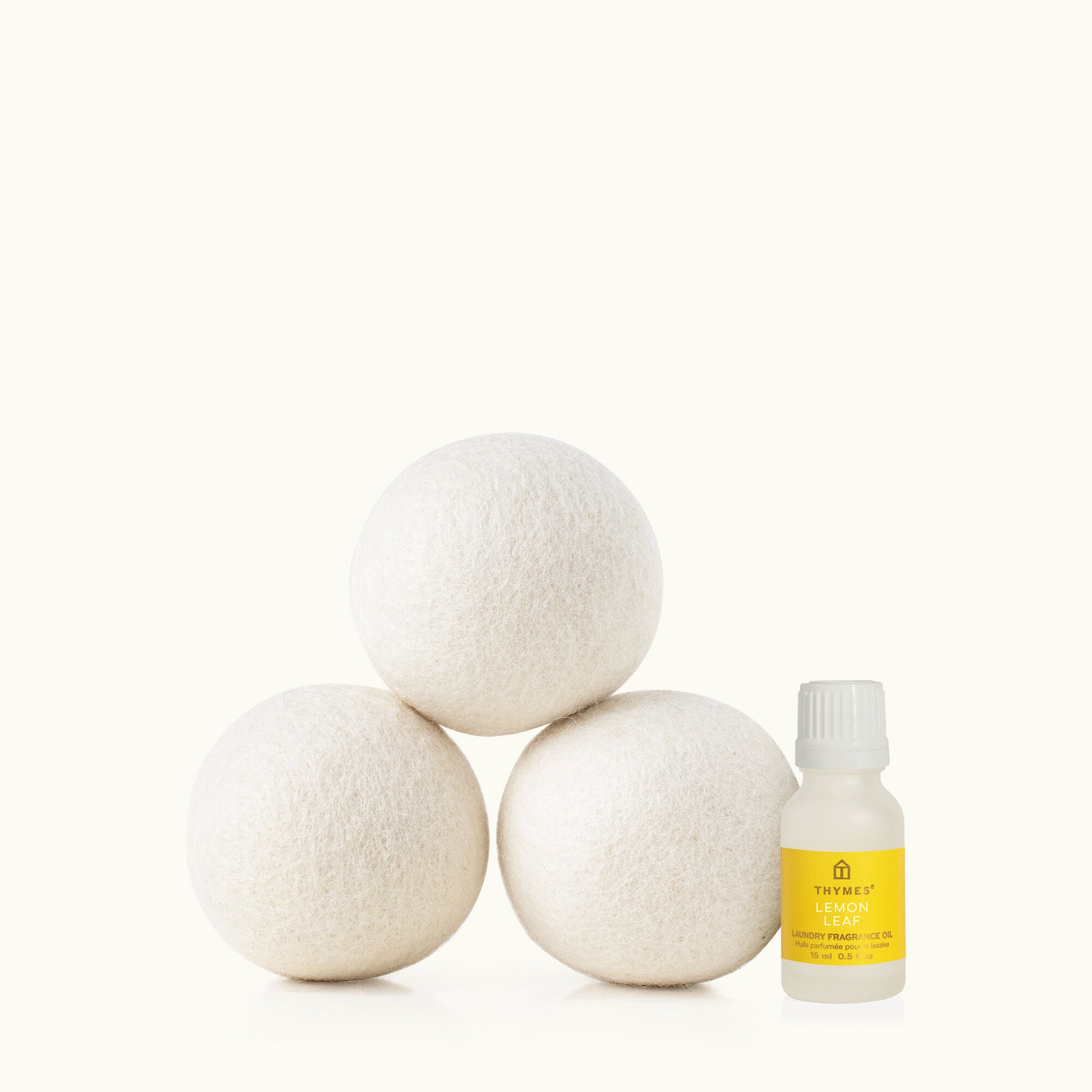 Alternative view of Lemon Leaf Wool Dryer Balls & Laundry Fragrance Oil Set